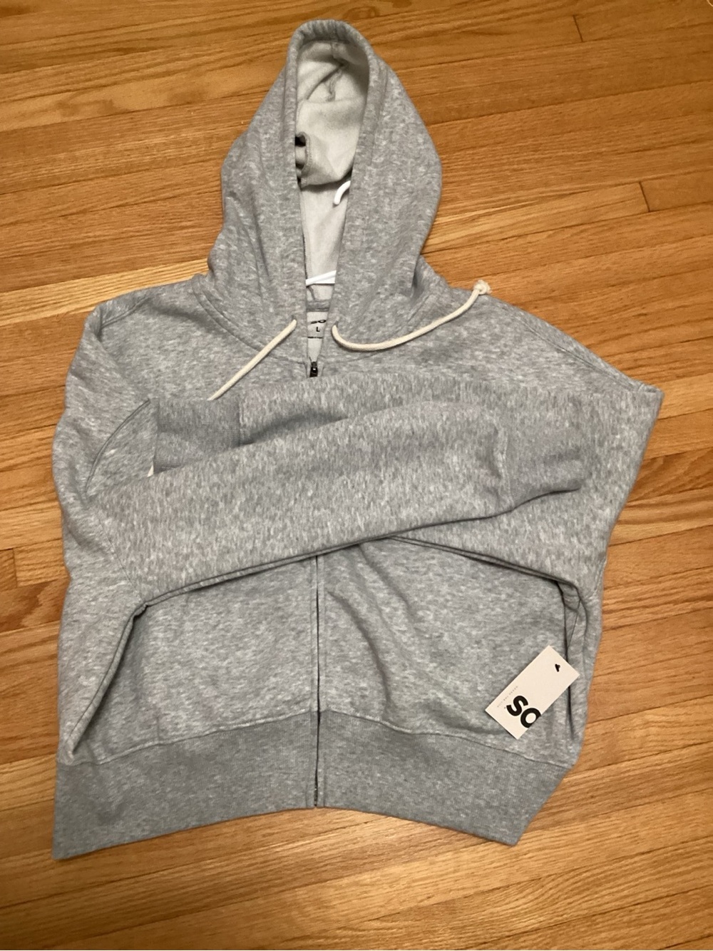 SO women’s Light Gray Zip-Up Hoodie Sweater